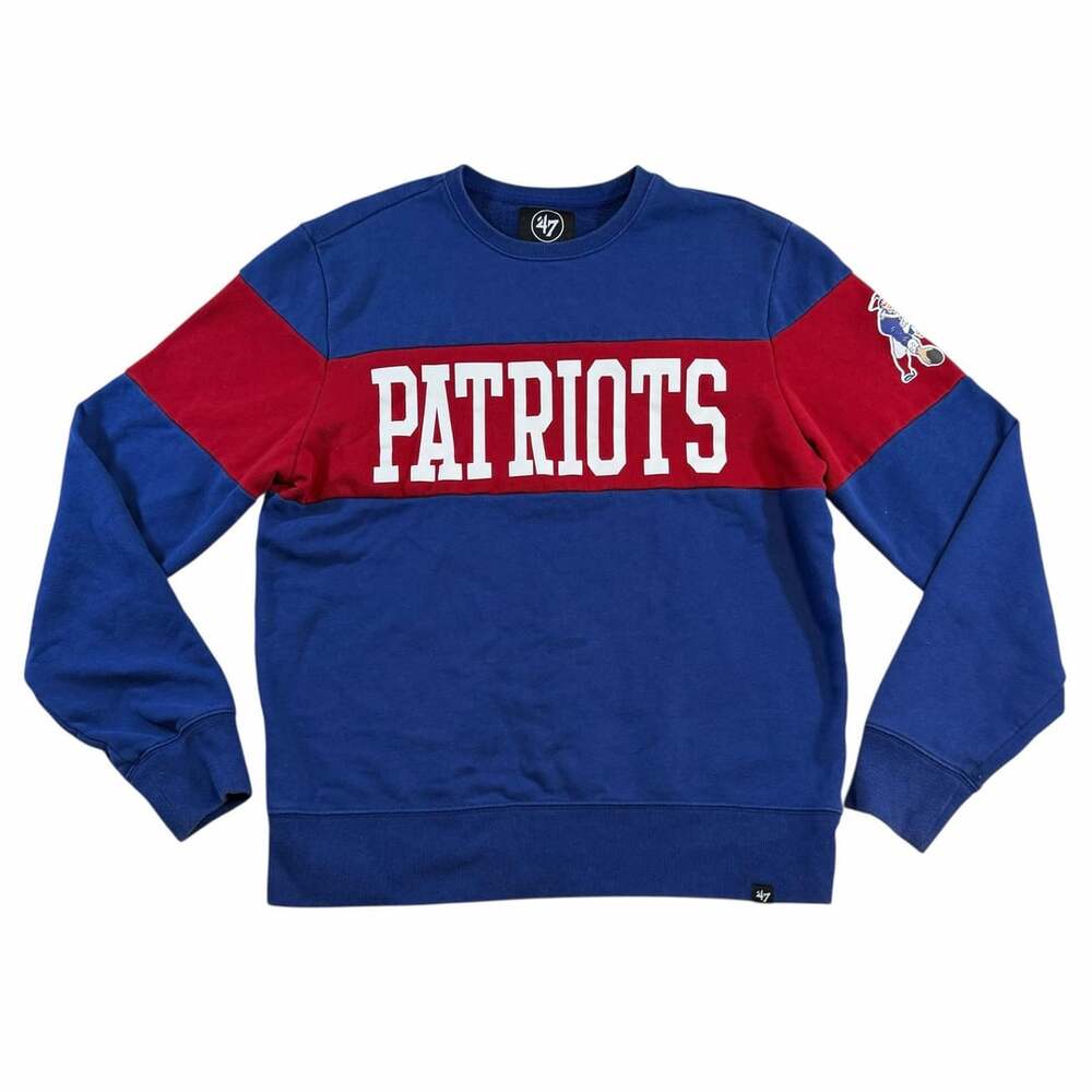 New England Patriots '47 Brand Legacy Interstate Crew Neck Sweatshirt